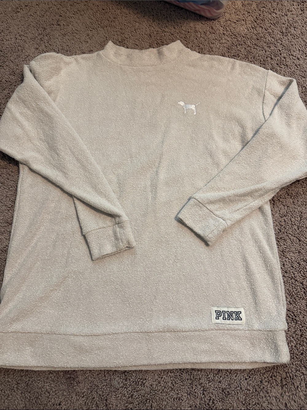 PINK Victoria's Secret Beige Crewneck Sweater